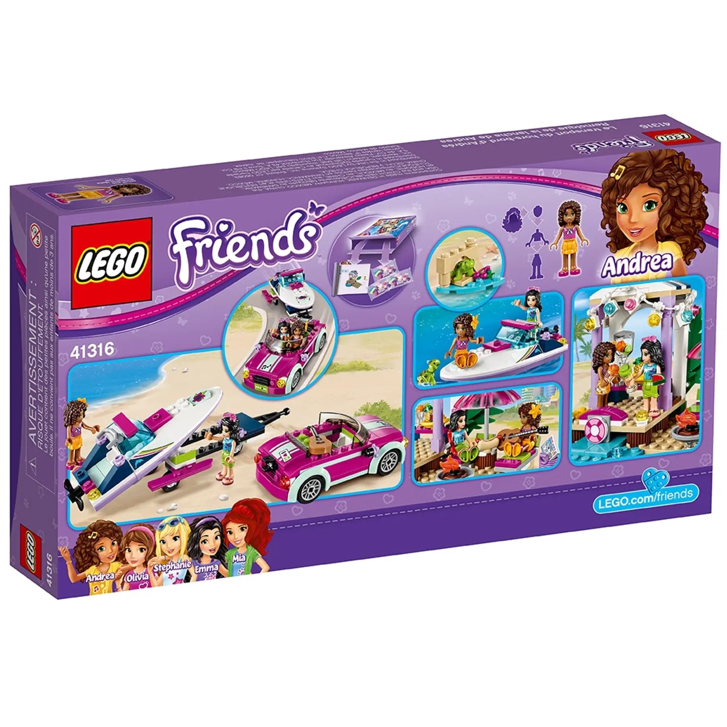 LEGO Friends 41316 Andrea's Speedboat Transporter