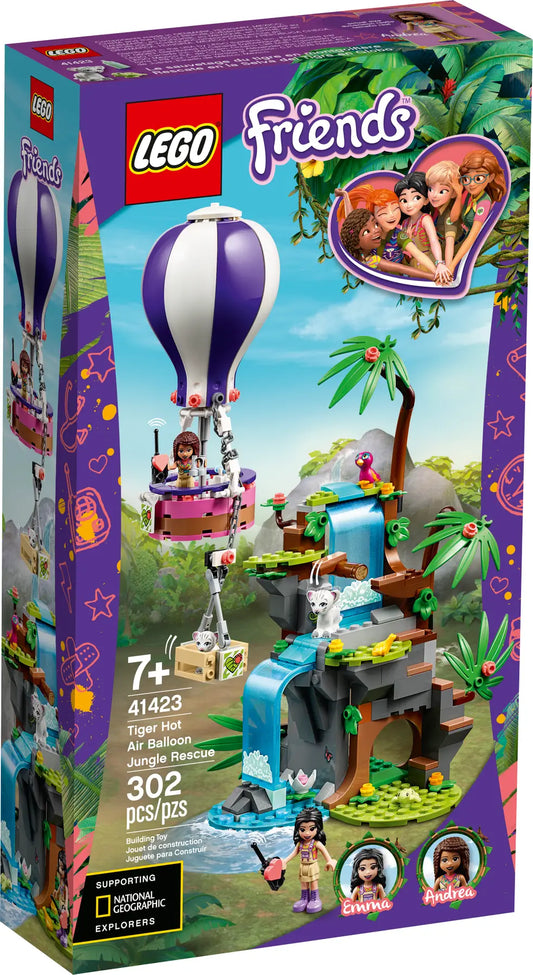 LEGO Friends 41423 Tiger Hot Air Balloon Jungle Rescue