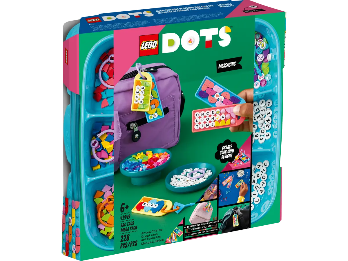 مجموعة LEGO Dots 41949 المعلقة على شكل حقيبة
