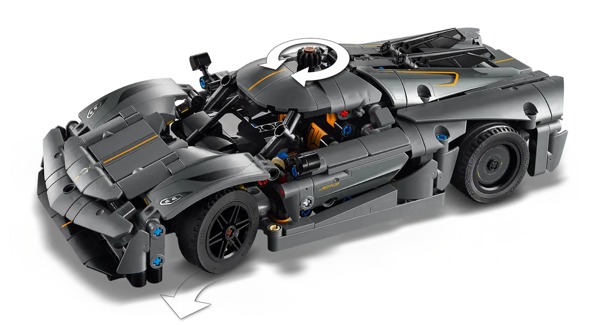 LEGO Technic 42173 Koenigsegg Jesko Absolut Grey Hypercar
