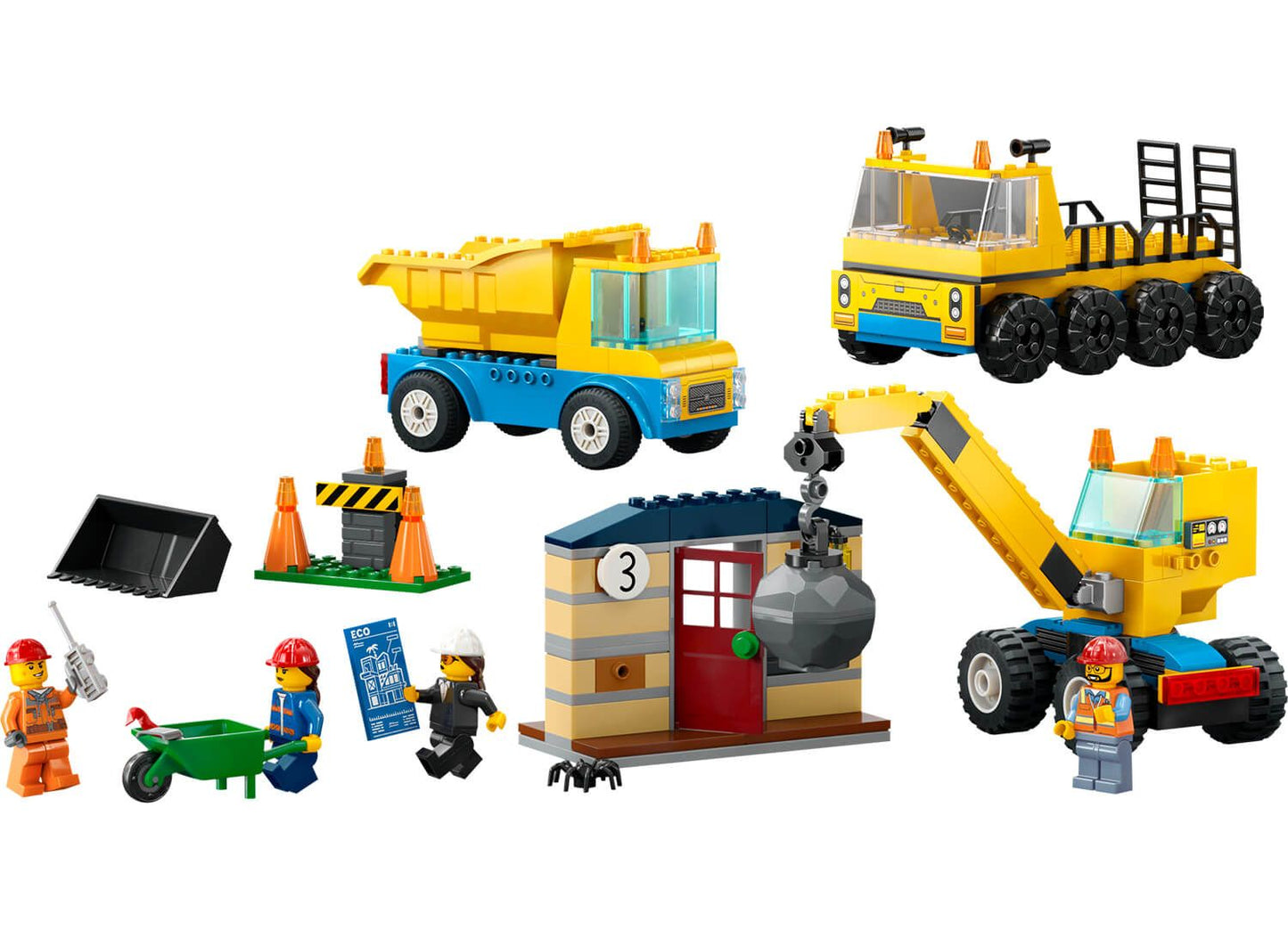 LEGO City 60391 Construction Trucks and Wrecking Ball Crane