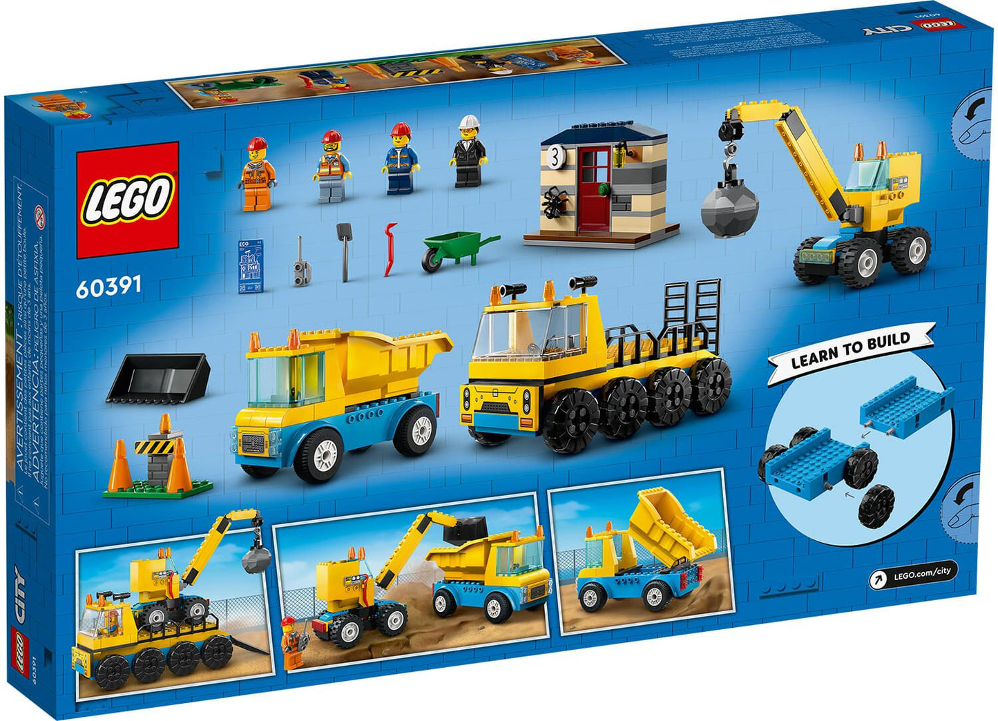 LEGO City 60391 Construction Trucks and Wrecking Ball Crane