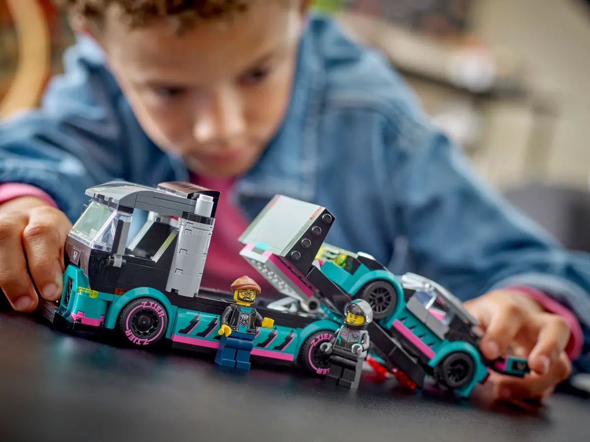 LEGO City 60406 Race Car and Car Carrier Truck