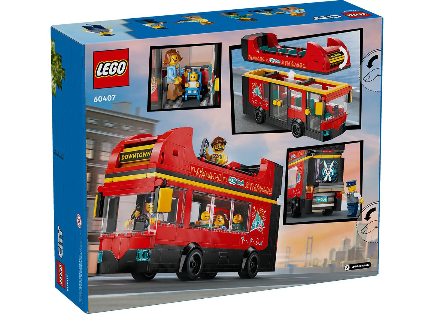 LEGO City 60407 Red Double-Decker Sightseeing Bus