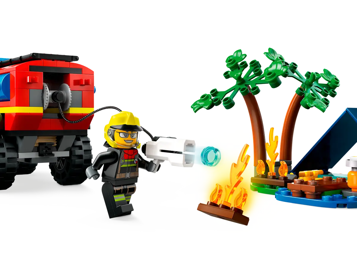 LEGO City 60412 4×4 Fire Engine with Rescue Boat