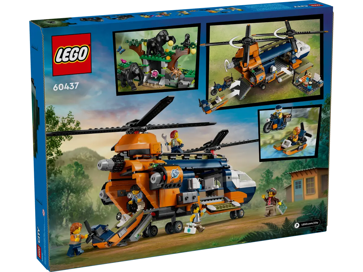 LEGO City 60437 Jungle Explorer Helicopter at Base Camp