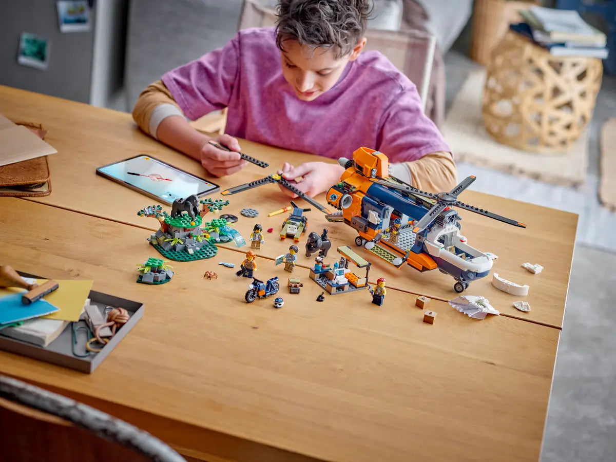 LEGO City 60437 Jungle Explorer Helicopter at Base Camp