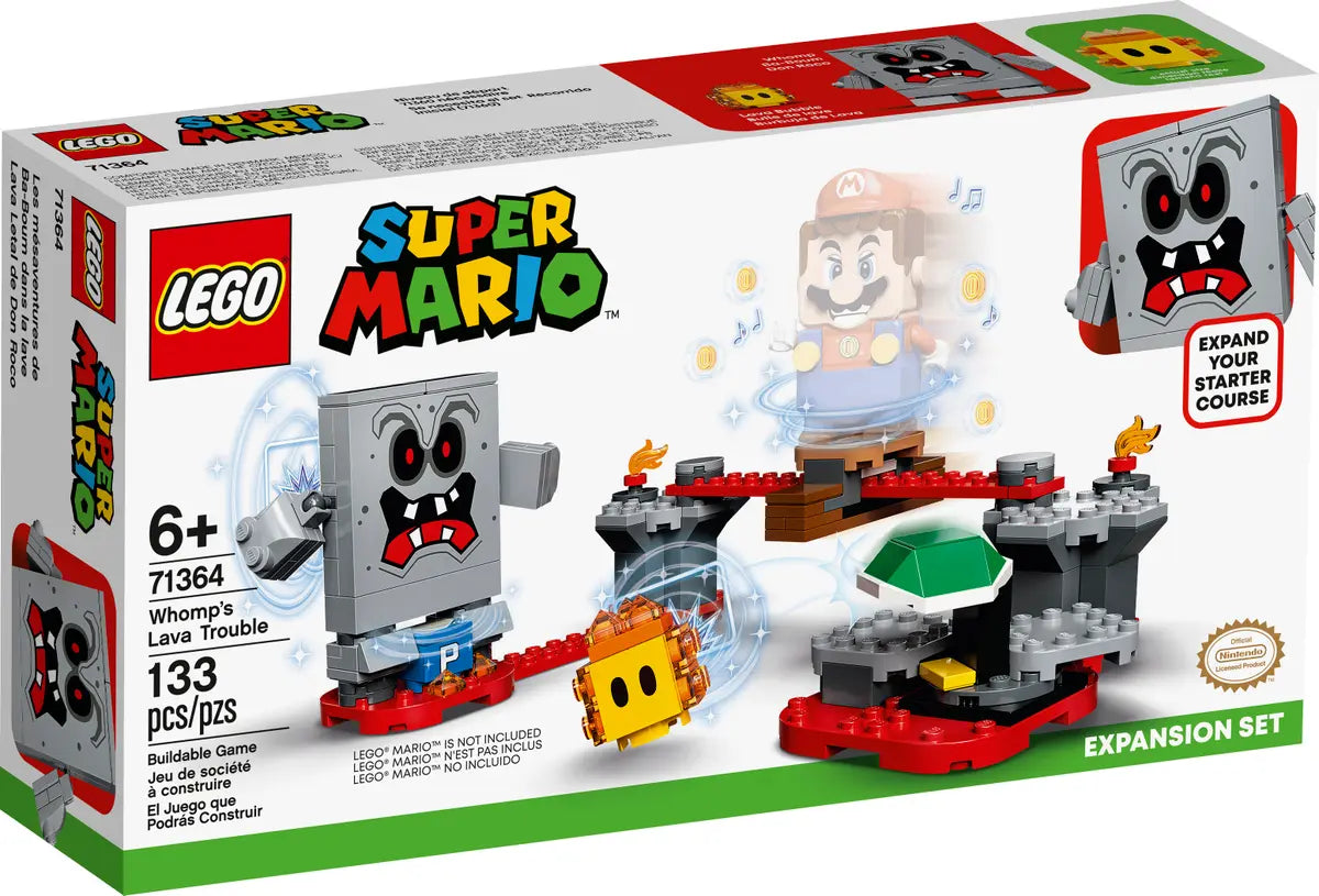 مجموعة توسيع Whomp's Lava Trouble من لعبة LEGO Super Mario 71364