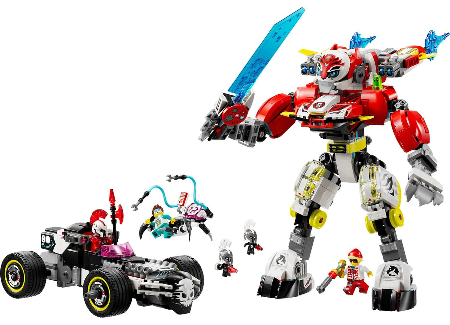 LEGO DREAMZzz 71497 Cooper's Tiger Mech & Zero's Hot Rod Car
