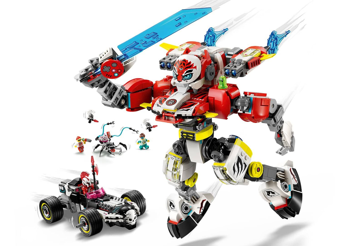 LEGO DREAMZzz 71497 Cooper's Tiger Mech & Zero's Hot Rod Car