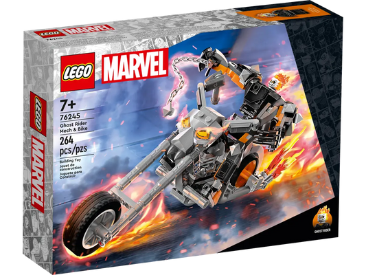 روبوت المعركة والدراجة النارية Ghost Rider's Battle Robot و LEGO Marvel Super Heroes 76245