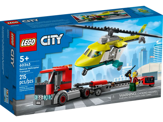 LEGO City 60343 Rescue Helicopter Transport