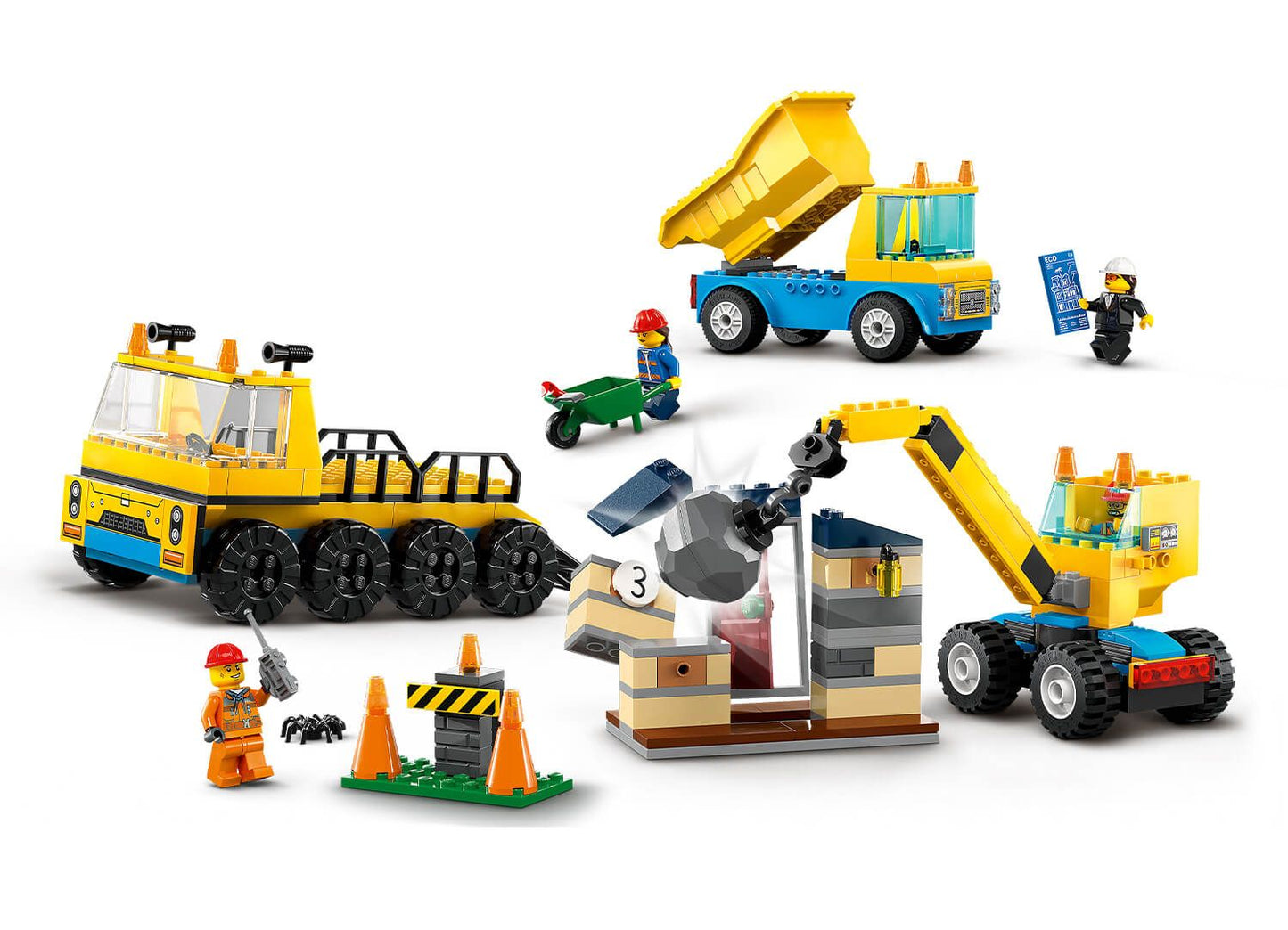 LEGO City 60391 Construction Trucks and Wrecking Ball Crane