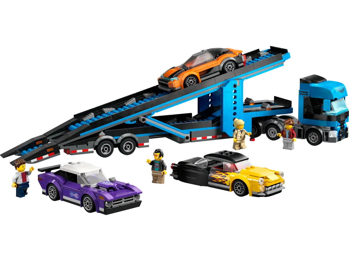 LEGO City 60408 Car Transporter Truck with Sports Cars