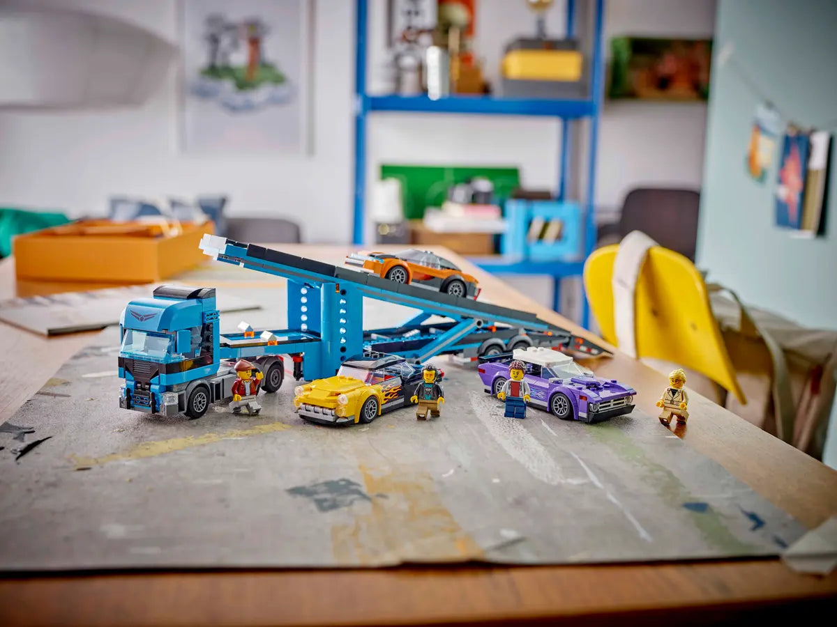 LEGO City 60408 Car Transporter Truck with Sports Cars