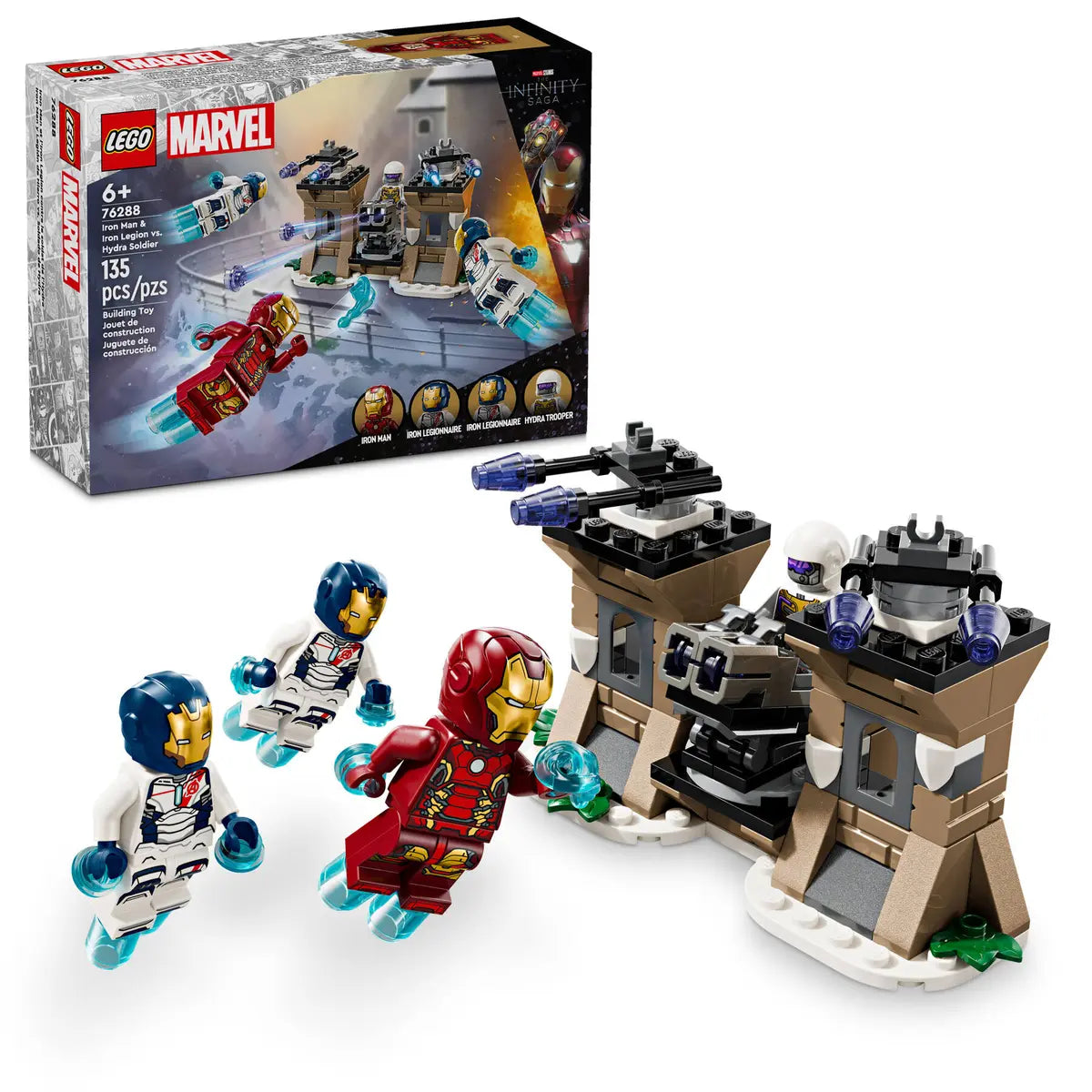 LEGO Marvel 76288 Age Of Ultron Iron Man & Iron Legion Vs. Hydra Soldier