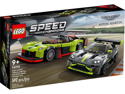 LEGO Speedchampions 76910 Aston Martin Valkyrie AMR Pro and Aston Martin Vantage GT3