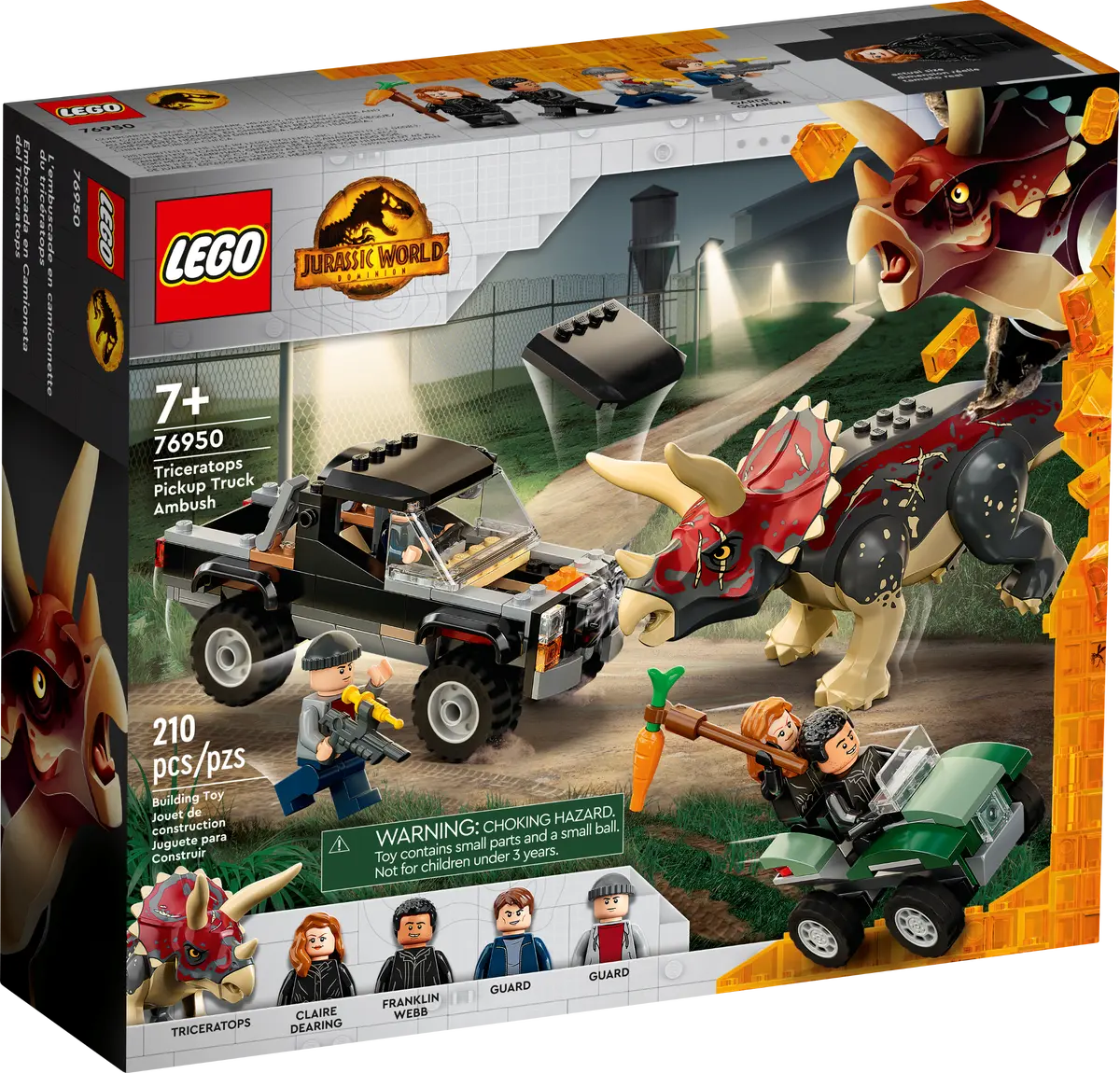 LEGO Jurassic World 76950 Triceratops Pick-up Truck Ambush