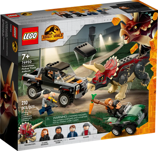 LEGO Jurassic World 76950 Triceratops Pick-up Truck Ambush